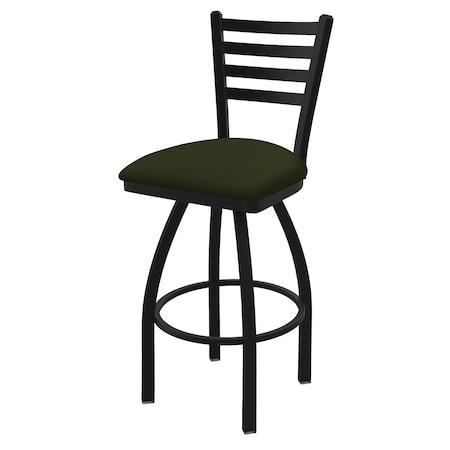 Holland Bar Stool Co 36" Swivel Bar Stool, Black Wrinkle, Canter Pine Seat 41036BW010